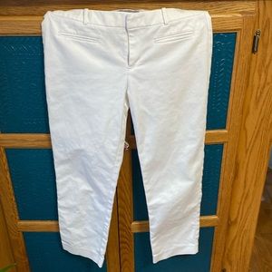Gap slim cropped white pants
